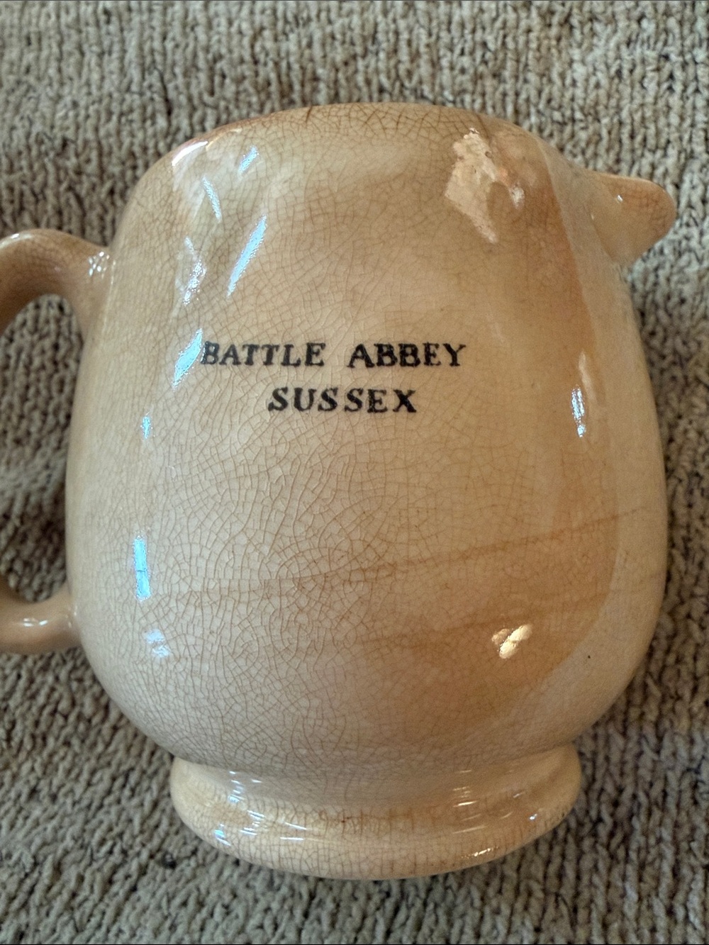 Gray’s Pottery England decorated antique cream pitcher. Battle Abbey Sussex. - Picture 4 of 10